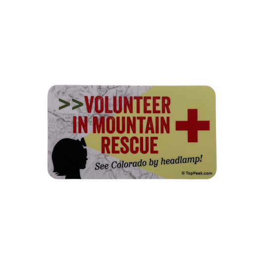 Volunteer in mountain rescue:  See Colorado by headlamp Sticker